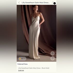 Meshki Lilly Sweetheart Satin Maxi - Blush Gold (champagne)